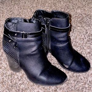 Leather booties